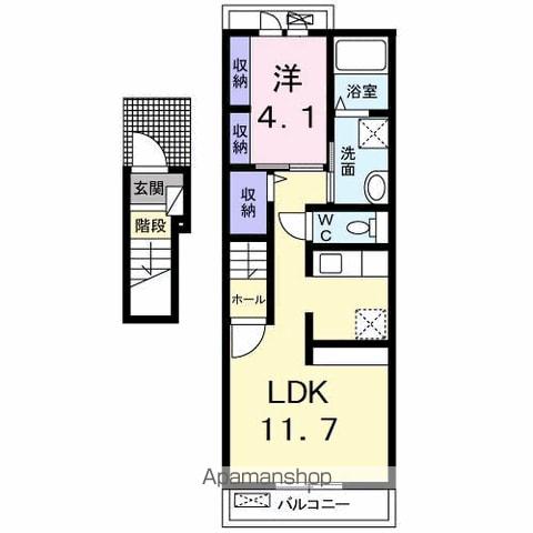 エストレージャ(1LDK/2階)の間取り写真
