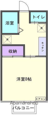 ヒューマンハイツA棟(1K/2階)の間取り写真