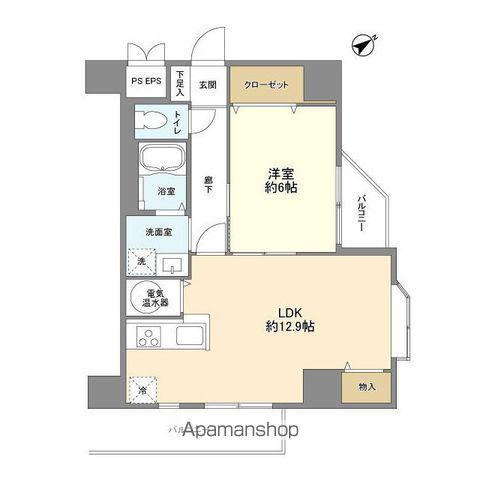 新板橋ビューハイツ(1LDK/8階)の間取り写真