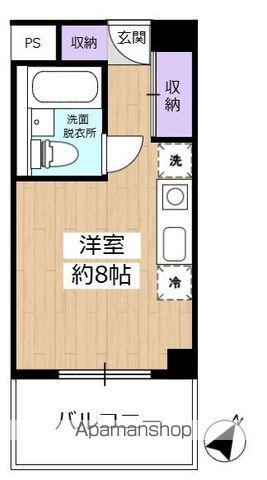 バックス大津雄琴レイクヒルズ(ワンルーム/3階)の間取り写真