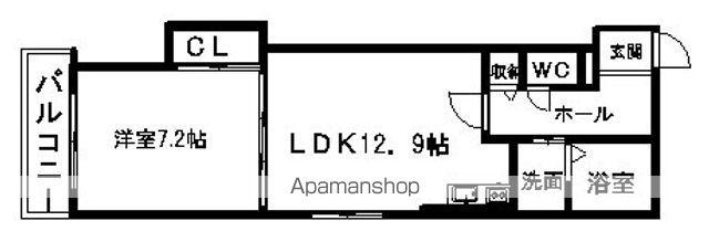 サンマルノウチビル(1LDK/10階)の間取り写真
