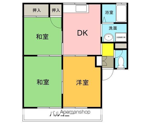 メゾン栄谷Ⅱ(3DK/2階)の間取り写真