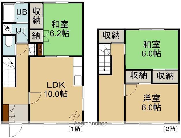 郭ロード(3LDK/1階)の間取り写真