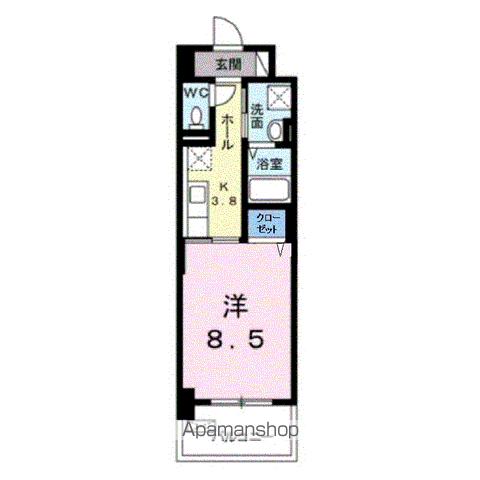 ウィンコム(1K/6階)の間取り写真