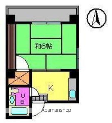 コーポ西村(1K/2階)の間取り写真