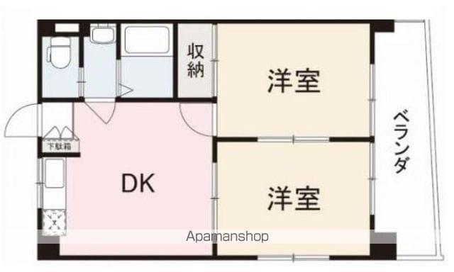 サンフレール(2DK/1階)の間取り写真