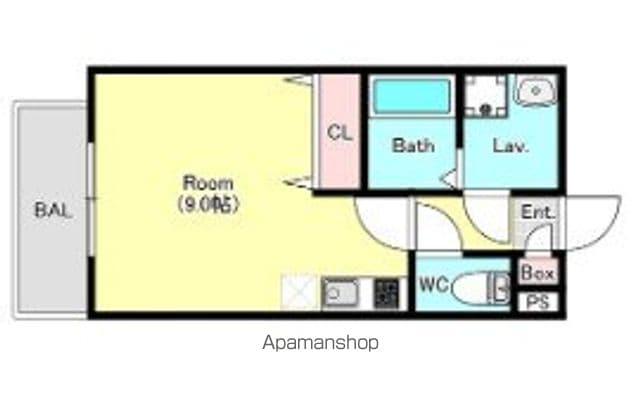 ケイグレイス福生武蔵野台(1K/3階)の間取り写真