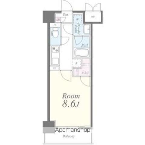 グランドコスモス(1K/5階)の間取り写真