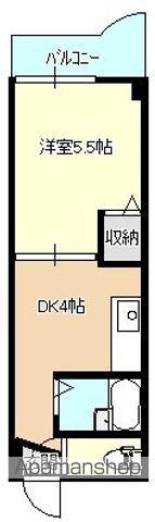 サンフラワー日向(1DK/4階)の間取り写真