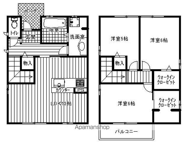 アストラムライン 中筋駅 徒歩13分 2階建 築13年(3LDK)の間取り写真