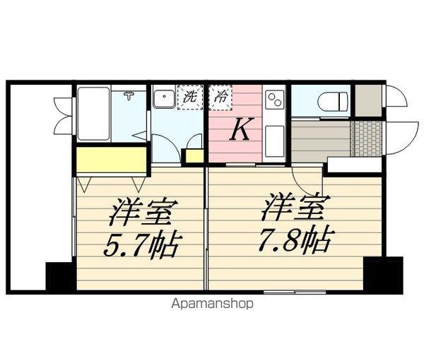 エンクレスト天神南Ⅱ(2K/14階)の間取り写真