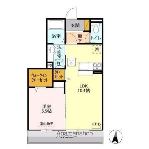 クレシアコート(1LDK/1階)の間取り写真