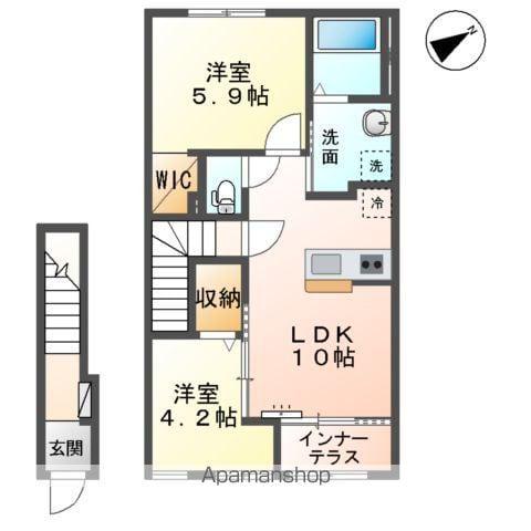 イノベスタ(2LDK/2階)の間取り写真