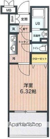 サヴォイラ・ピエルサフィール(1K/5階)の間取り写真