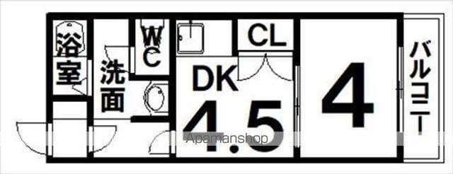 サンシャイン223(1DK/3階)の間取り写真