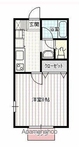 ヴィラ葉の木(1K/1階)の間取り写真