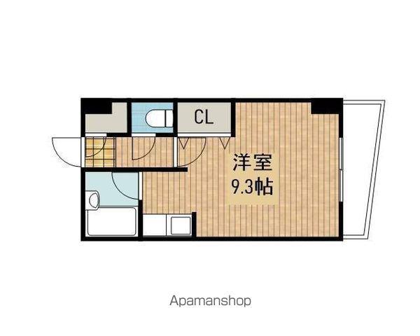 ハイコート文京台ウエスト(1K/8階)の間取り写真