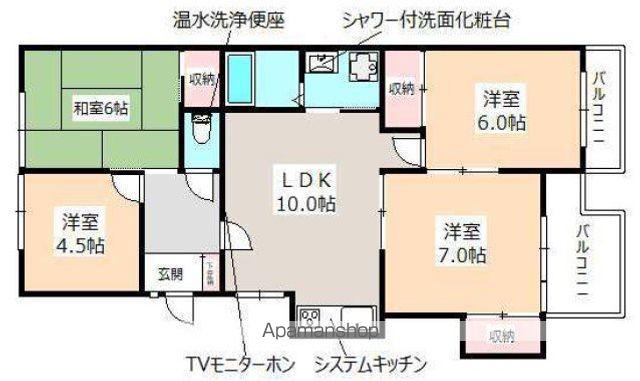 ノーメルやしろ(4LDK/1階)の間取り写真