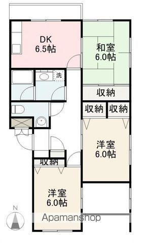 ファミーユ屋島(3DK/1階)の間取り写真