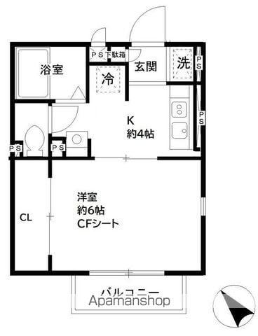 ハイムツインズ(1K/1階)の間取り写真