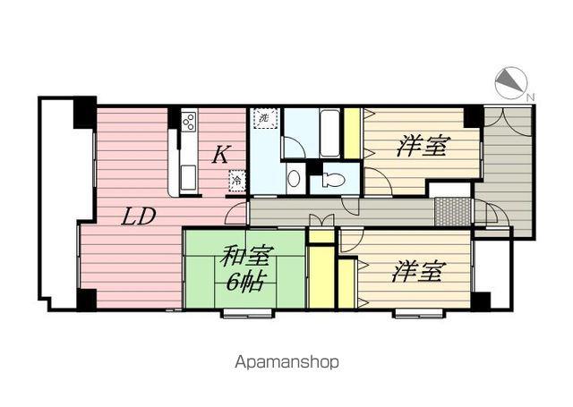 チサンマンション南福岡参番館(3LDK/2階)の間取り写真
