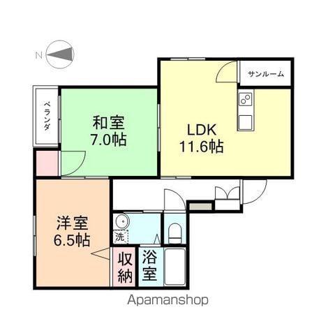 リブロいみず(2LDK/2階)の間取り写真