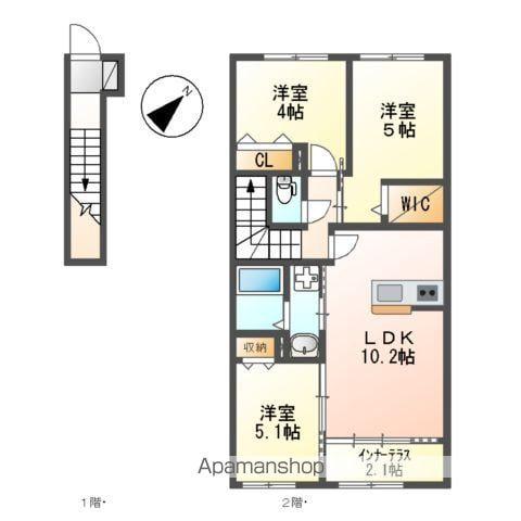 マリヤージュ(3LDK/2階)の間取り写真