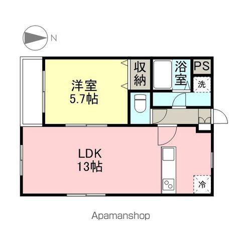 GRACE(1LDK/1階)の間取り写真