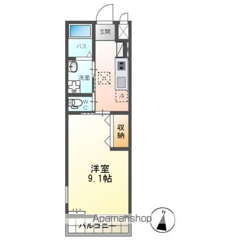 ミ・ルーチェ(1K/1階)の間取り写真