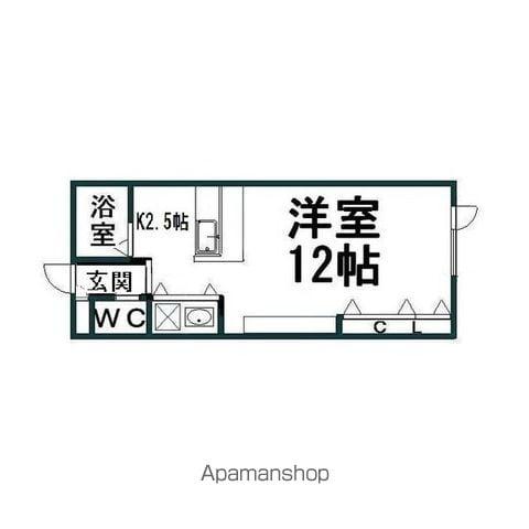 パセオ常盤A(1K/1階)の間取り写真