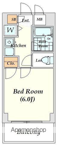 プレール西新宿(1K/8階)の間取り写真