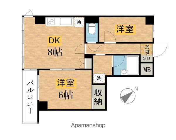 天野ビル(2DK/3階)の間取り写真
