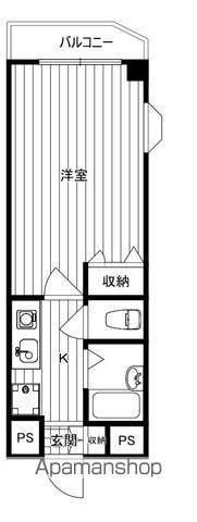 STROMウエストEN(1K/3階)の間取り写真