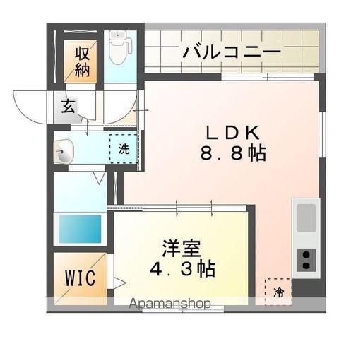 スペチアーレ大通(1LDK/9階)の間取り写真