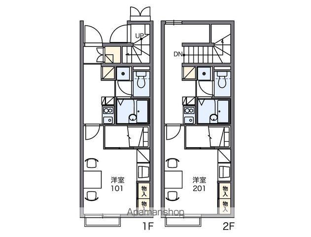 レオパレス馬木(1K/2階)の間取り写真