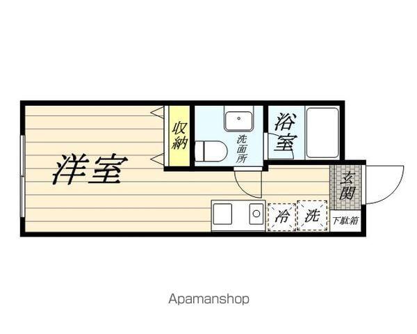 LAZ LUMINOSA KAWASAKIラズルミノサカワサキ(ワンルーム/4階)の間取り写真
