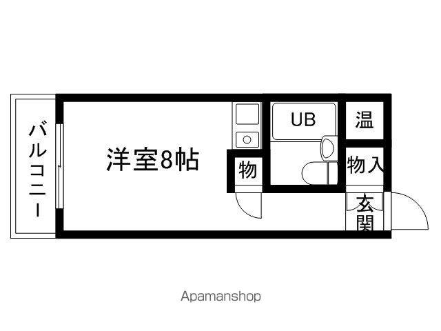 ロマネスク天神南(ワンルーム/2階)の間取り写真