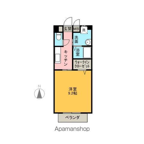 エバーグレイス(1K/2階)の間取り写真