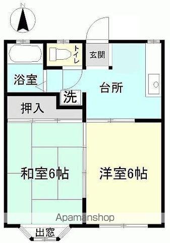 メゾン天神(2K/1階)の間取り写真