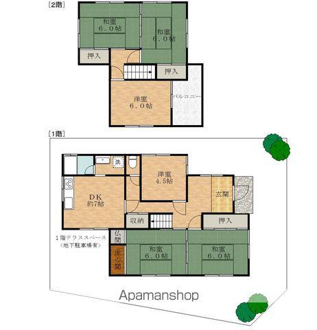 阪和線 久米田駅 徒歩39分 2階建 築42年(6DK)の間取り写真