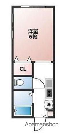 シオンスクエア(ワンルーム/2階)の間取り写真