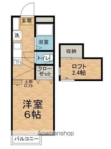 コーポこうの(ワンルーム/1階)の間取り写真