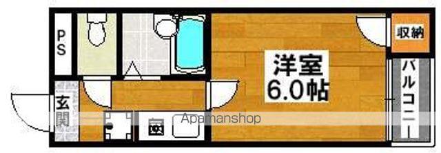 シルフィード堺(1K/2階)の間取り写真