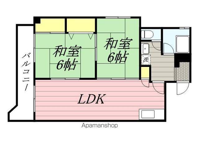 興栄マンション博多(2LDK/4階)の間取り写真
