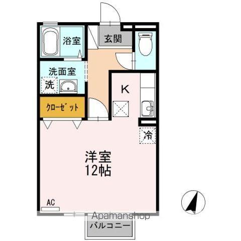 セジュール桜田(ワンルーム/1階)の間取り写真