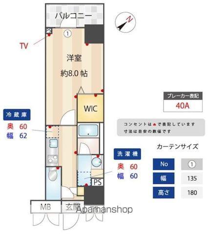 アルファレジデンシア南千住(1K/5階)の間取り写真