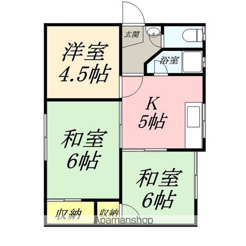 岡山電軌東山本線 東山・おかでんミュージアム駅駅 徒歩24分 1階建 築43年(3K)の間取り写真