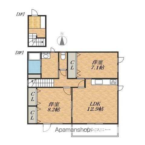 聖Sハウス(2LDK/2階)の間取り写真
