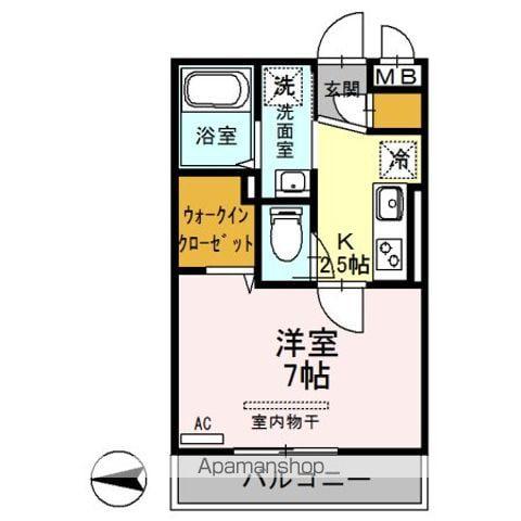 エルヴィータ(1K/3階)の間取り写真