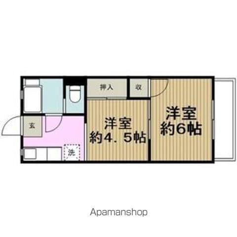 ハニリリカⅡ(2K/1階)の間取り写真